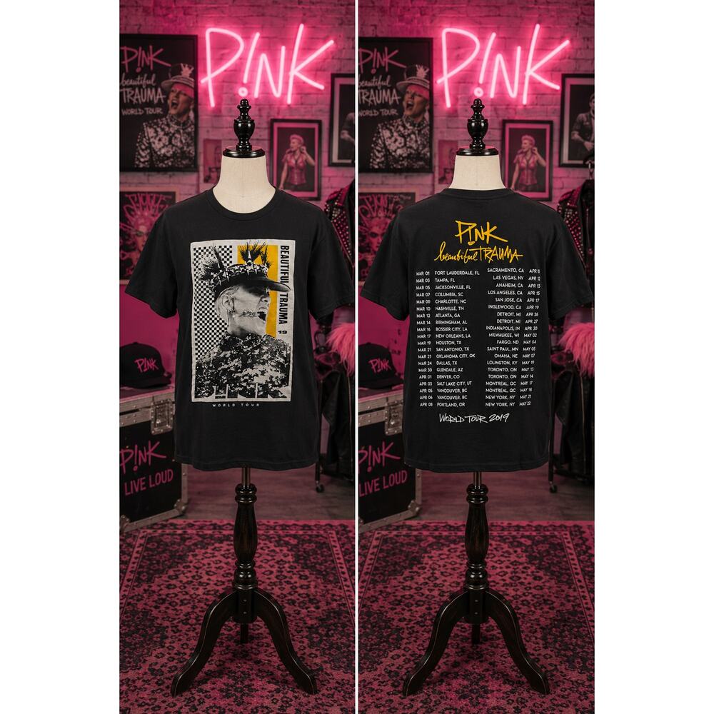 P!NK Beautiful Trauma 2019 World Tour Band Tee Shirt Medium